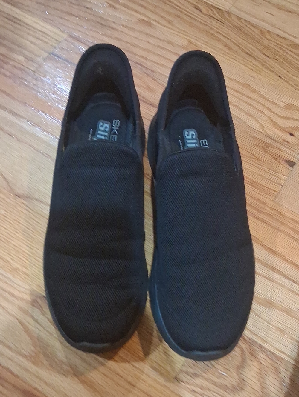 Skechers Men's Black Slip-On Knit Sneakers -size 12